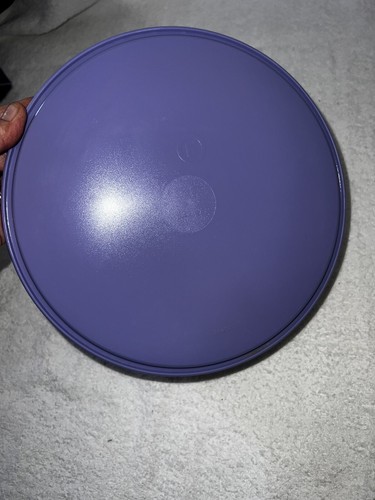 TUPPERWARE UMBRELLA Decor One Touch 9 1/2 Cup Cookie CANISTER Purple Seal Exc - Picture 14 of 17