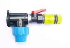 MDPE  Wall Plate Elbow (25mm) to On/Off Valve & 1/2" Snap-On Hose Fittings