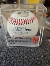 MLB Game Used Baseball Pete Alonso Single Hit 8/6/2024 Mets @ COL