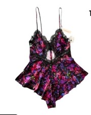 NWT VICTORIA'S SECRET Stretch Satin Cutout Romper, Small SRP: 70