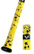 VULCAN ADVANCED POLYMER BAT GRIPS - LIGHT 1.00 MM - YELLOW SPLATTER