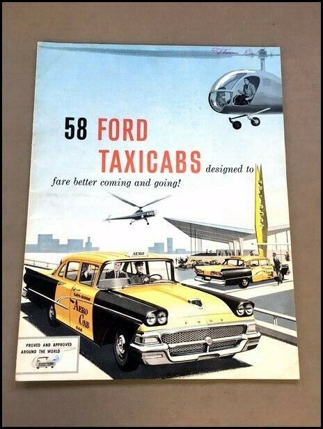 1958 Ford Taxi Cab Vintage Original Car Brochure Catalog 1958 Ford Taxi Cab Vintage Original Car Brochure Catalog
