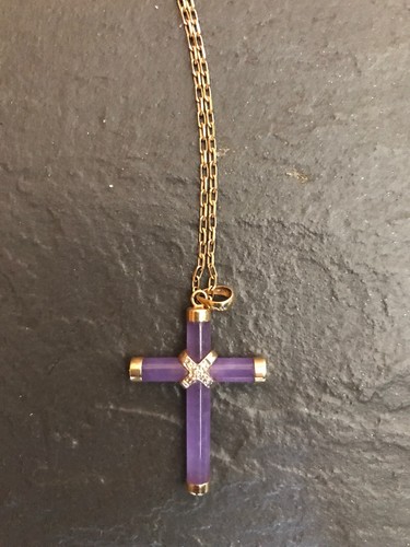 QVC 14k 14ct 585 YELLOW GOLD \u0026 LAVENDER 