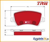 Bremsbelagsatz, Scheibenbremse Dtec Cotec Trw GDB1685DTE