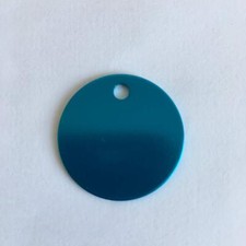 Colorful Round Anodized Aluminum Stamping Blanks Discs 25mm Pack of 10 Blue