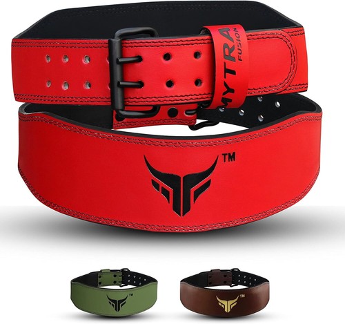 Mytra Fusion Weight Lifting Belt Double Prong Buckle Power Lifting Back Support - Picture 16 of 20