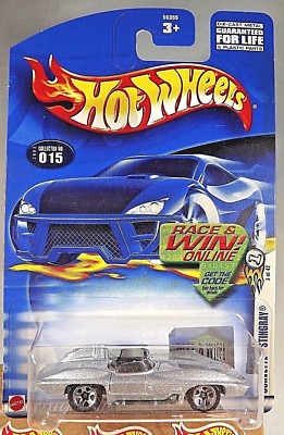 2003 Hot Wheels #15 First Edition 3/42 CORVETTE STINGRAY Silver w/5 Spoke Wheels