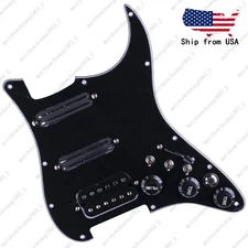 Guitar HSS Loaded Prewired Pickguard Multi Switch Coil Splitting For ST Black