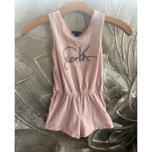 Calvin Klein Jeans Youth Romper Pink Sleeveless Shorts Casual Outfit Size 6 - Picture 12 of 15