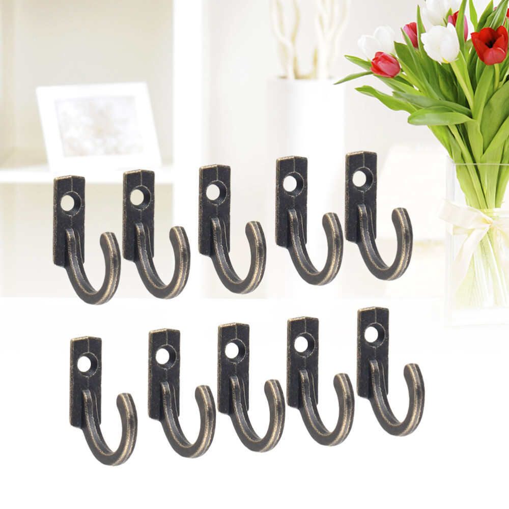 10 PCS Single Prong Hook Wall Mounted Brass Hooks Jacket Individual Towel eBay