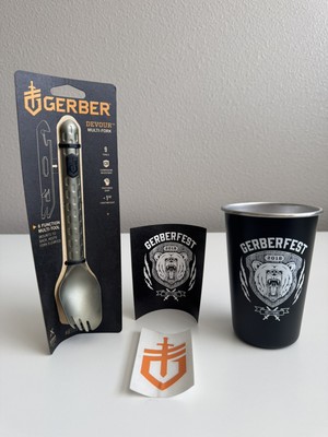 RARE & NEW Gerber Devour Brand New In Package With Stainless Steel Custom Cup