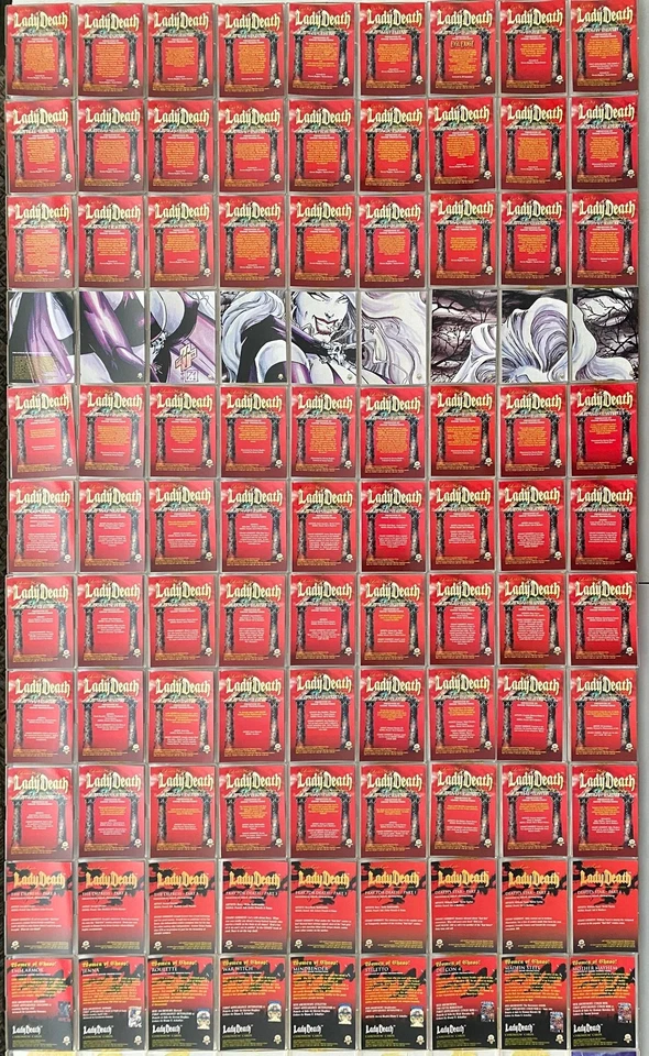 1994 Lady Death All Chromium Series 1 Complete Trading Card Set 100 Cards Krome - Image 4 of 4