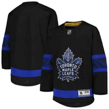 Youth Toronto Maple Leafs Black Alternate Premier Team Hockey Reversible Jersey