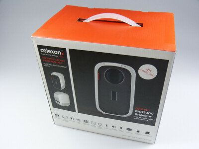 Celexon FHD5000 Full HD-Beamer Weiß! NEU & OVP! 5000 ANSI! max.150''! LED Beamer!