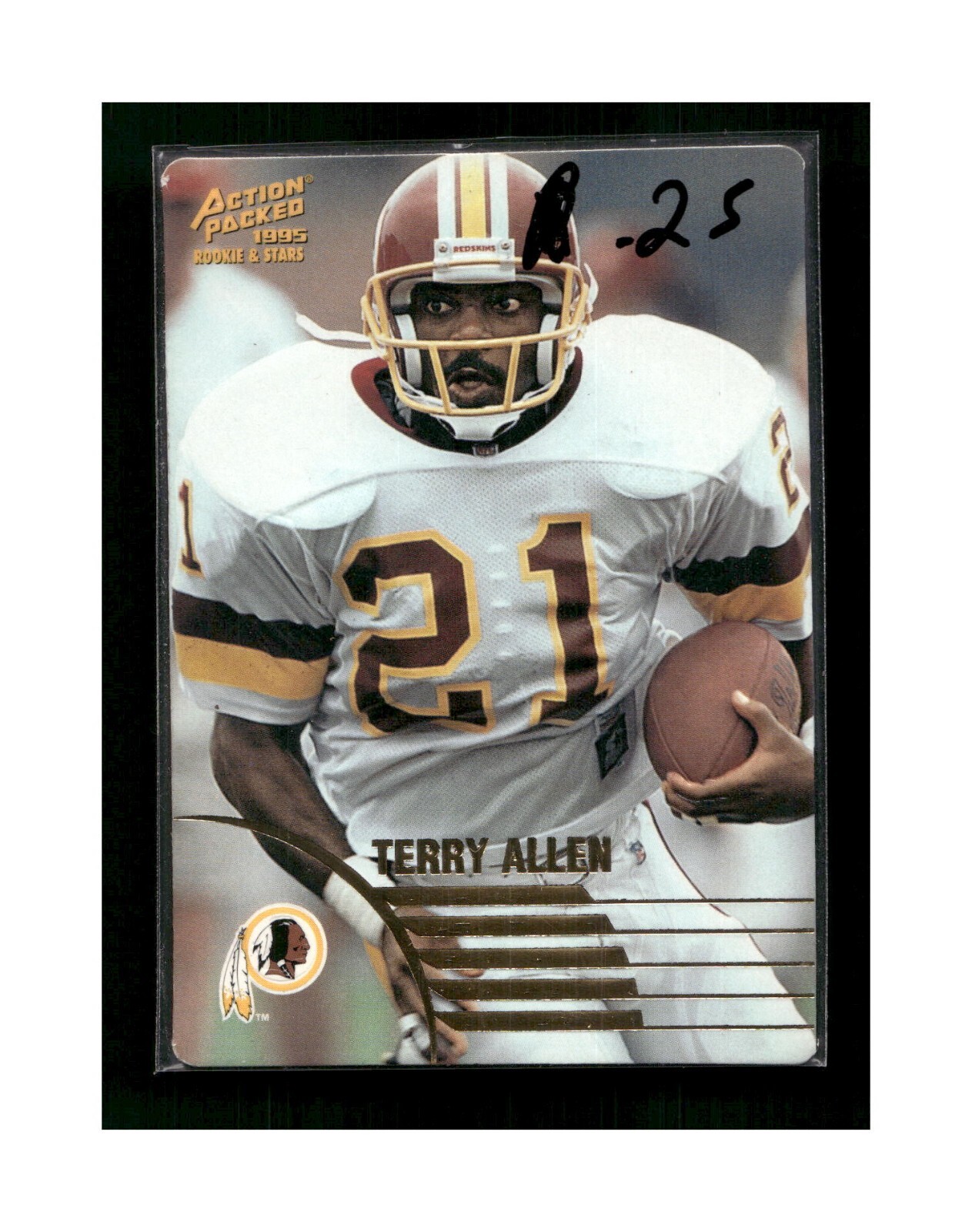 1995 Action Packed Rookies/Stars Football Card #29 Terry Allen