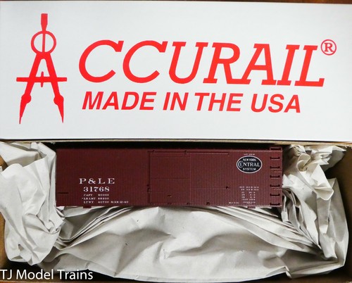 Coche de carga Accurail HO #1313 Pittsburgh & Lake Erie/NYC 36' doble funda madera | Zustand: New