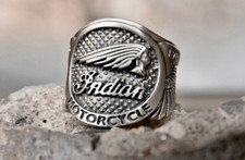 Anello Harley motociclista indiano biker americano argento sterling 925 tutte le misure US 8 15 