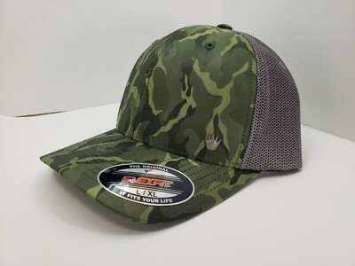 NO BAD IDEAS FLEXFIT CAP TATUM CAMO MESH WITH STASH POCKET