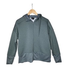 Nike Women's Dry Full Zip Logo Training Hoodie Loose Gray Size Medium