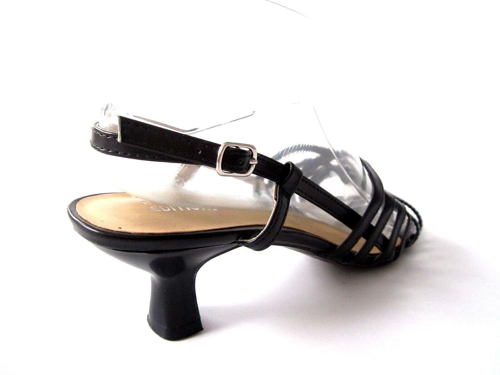 Basic Editions black Slingback  Sandal strappy Bu… - image 10