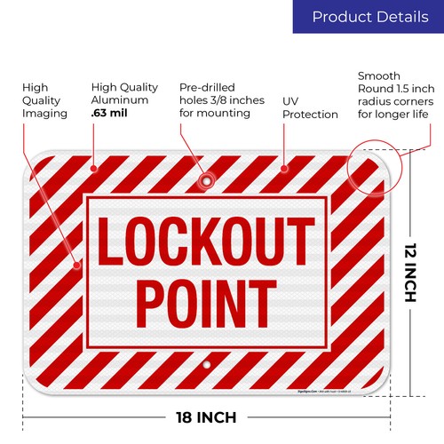 Lockout Point Sign, - Picture 28 of 79