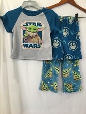 New Disney Mandalorian Star Wars Baby Yoda Grogu 3pc Pajama Set 4,6,8,10