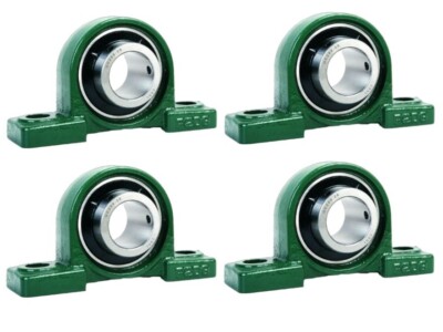 4-Pack-1-15/16'' Bore UCP 210-31 Self-Align Pillow Block Bearing Solid Base