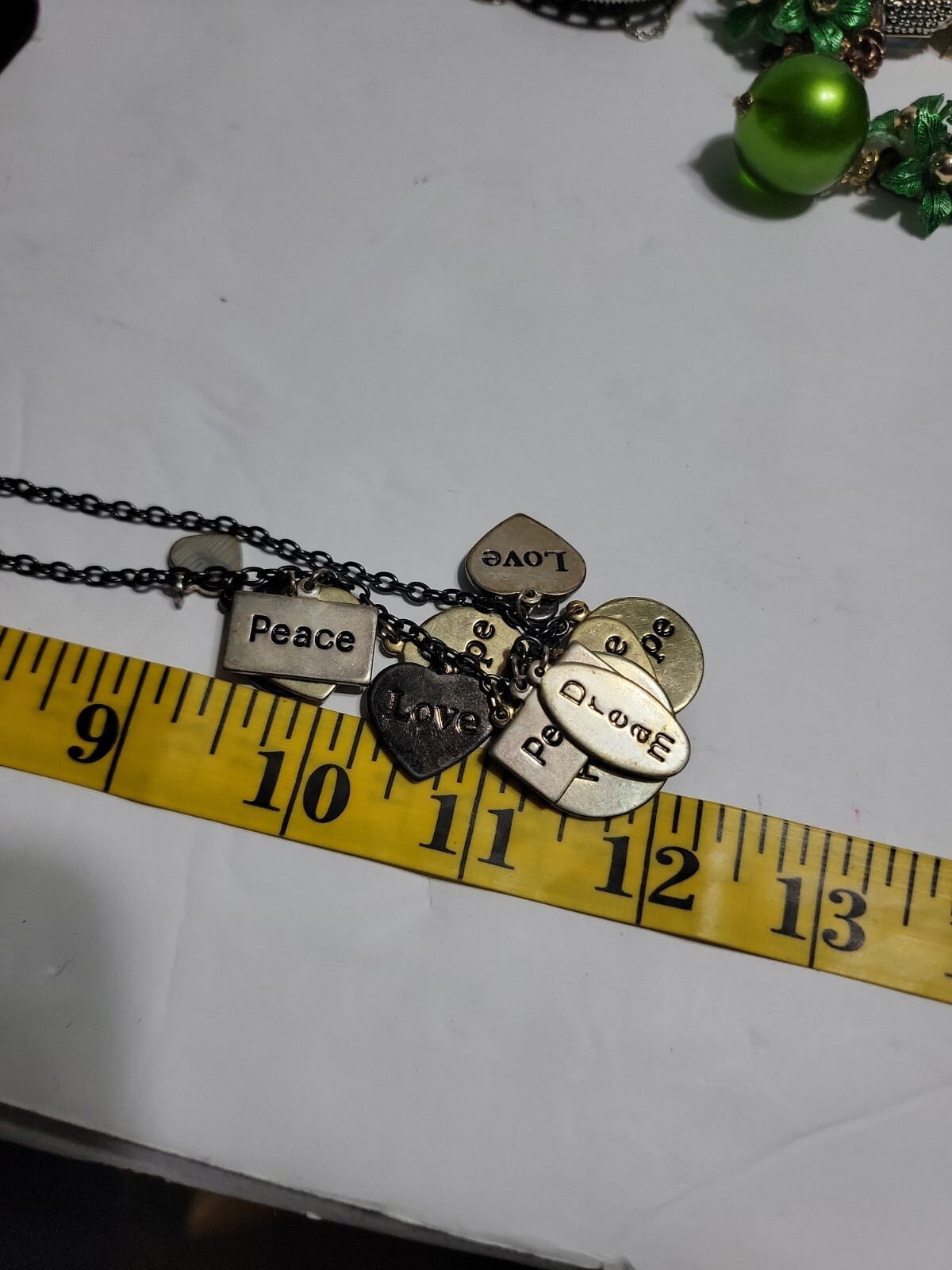 Antique Finished Silver Tone Statement "Charm" Ne… - image 5