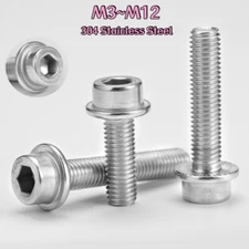 A2 Stainless Steel Flange Socket Head Cap Bolts Screw M3 M4 M5 M6 M8 M10 M12
