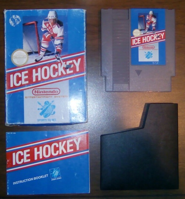 Ice Hockey (Nintendo, NES) w/box & manual TESTED & WORKING eBay