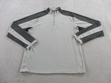 North Face Sweater Mens Small Gray TKA 100 Fleece Quarter Zip Pullover Jacket