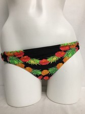 MARA HOFFMAN REVERSIBLE FLORAL WEAVED BIKINI SWIM BOTTOM BLACK MEDIUM NEW 122