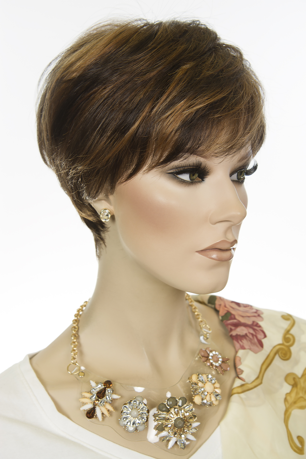 Toffee Truffle Short Lace Front Monofilament Jon Renau Pixie Straight