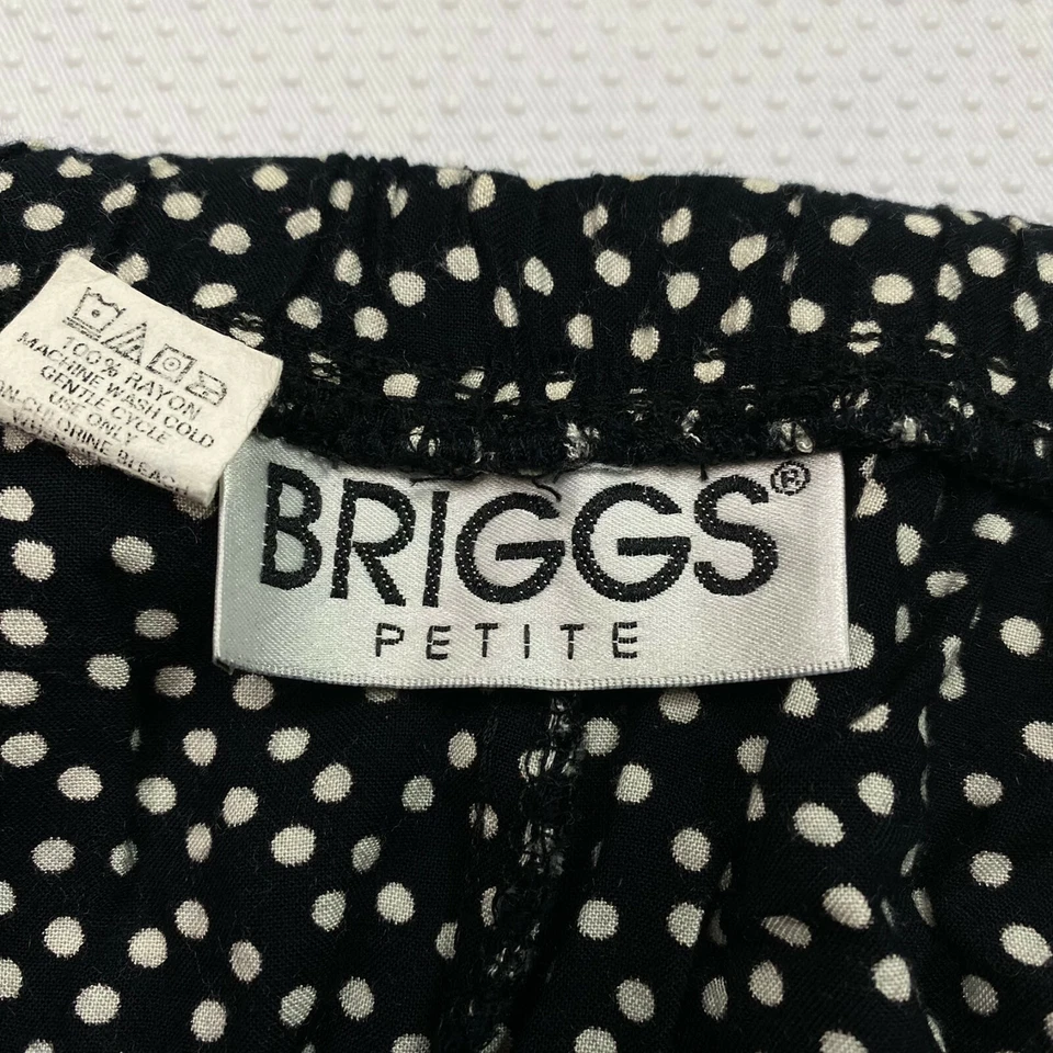 Женские брюки для отдыха Briggs размер M черные белые в горошек на шнурке эластичные на талии - Изображение 4 из 4