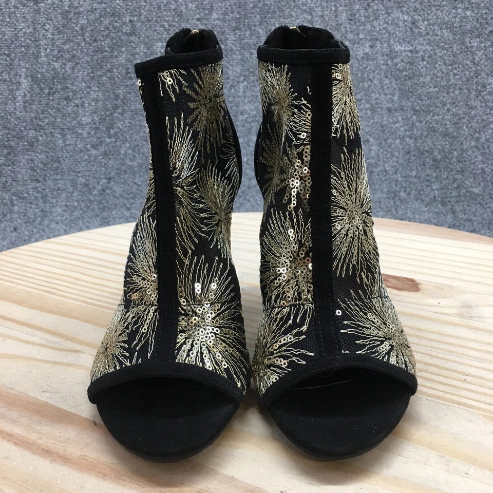 NUEVAS Botas Kenneth Cole Reaction para Mujer 6.5M Smash Time Lentejuelas Tacones Botín Negro Foto 4 de 4