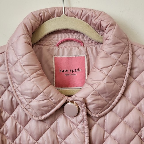 Kate Spade Steppjacke Rosebud hellrosa Logo Knopf Schleife XL TOP - Bild 7 von 19