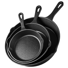 Cast Iron Skillet Set, 3 Piece
