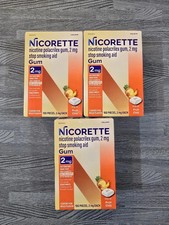 Nicorette Value pack Fruit Chill 2mg Coated Gum 100 Pieces 3 packs EXP 05/2028