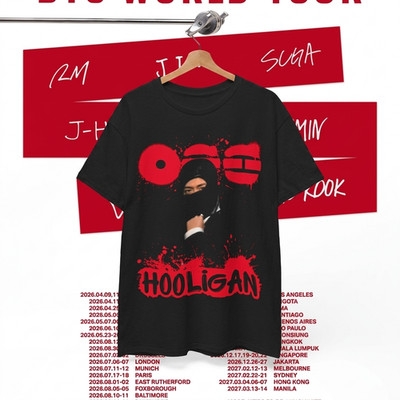 Bangtan Arirang Hooligan Grafitti Unisex Heavy Cotton Tee: Bangtan Kpop Concert