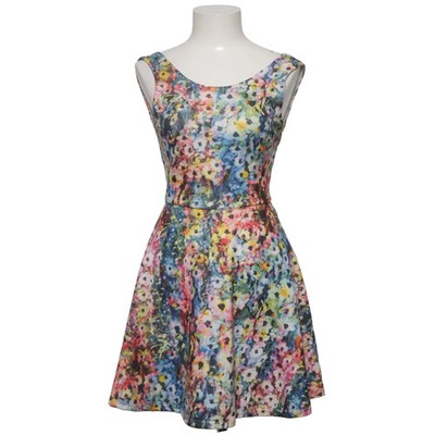 Sisters Point, Kleid, Größe: XS, Mehrfarbig, Elasthan/Polyester, Blumen #uAd
