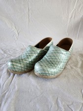 Sanita Professional Clogs Original Slip On Shoe Blue Green Womens EU 39 US 7.5