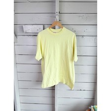 Vintage Sof Tee Tee Jays Blank T-Shirt XL Yellow Single Stitch Made in USA 90s