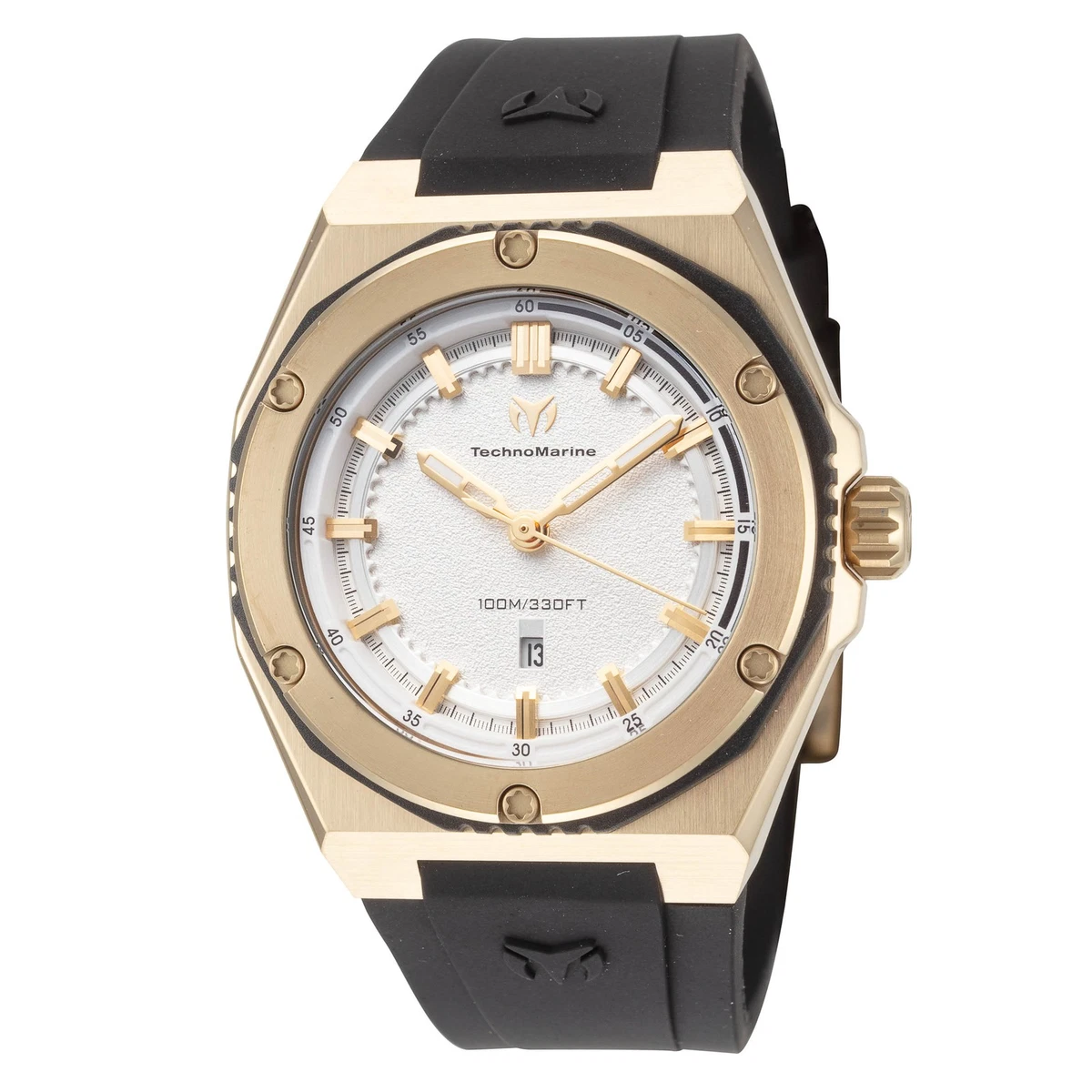 Technomarine Women\'s Watch TM-118136 Quartz Silver Dial Black Rubber Strap 40mm 31+iJOLaaVL._AC_UY350_.jpg main image 2