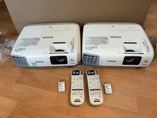 Lot of 2 Epson Powerlite S27 SVGA 2700 Lumens Projector H694A Low Lamp Hours Acc