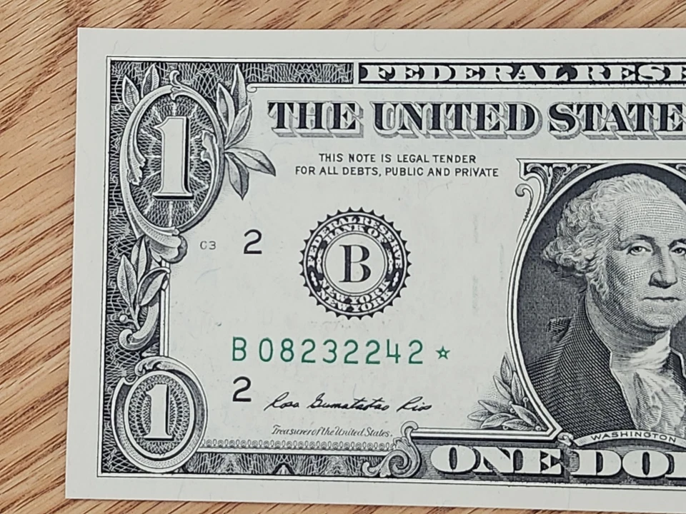 2013 B RARE DUPLICATE FORT WORTH $1 STAR NOTE UNC/GEM B08232242* 1 OF 2 CONS SER - Image 3 of 4