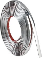 5m Wall Molding Trim 8mm Silver Edging Self Adhesive Moulding Strip Metal-Like