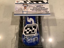 KYLE LARSON AUTOGRAPHED 2024 CAMARO HENDRICK CARS.COM KANSAS WIN DIECAST  CARD
