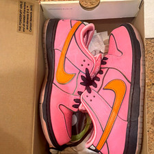 Nike SB Dunk Low Pro QS Powerpuff Girls Blossom Pink Skate Shoes US 8 D