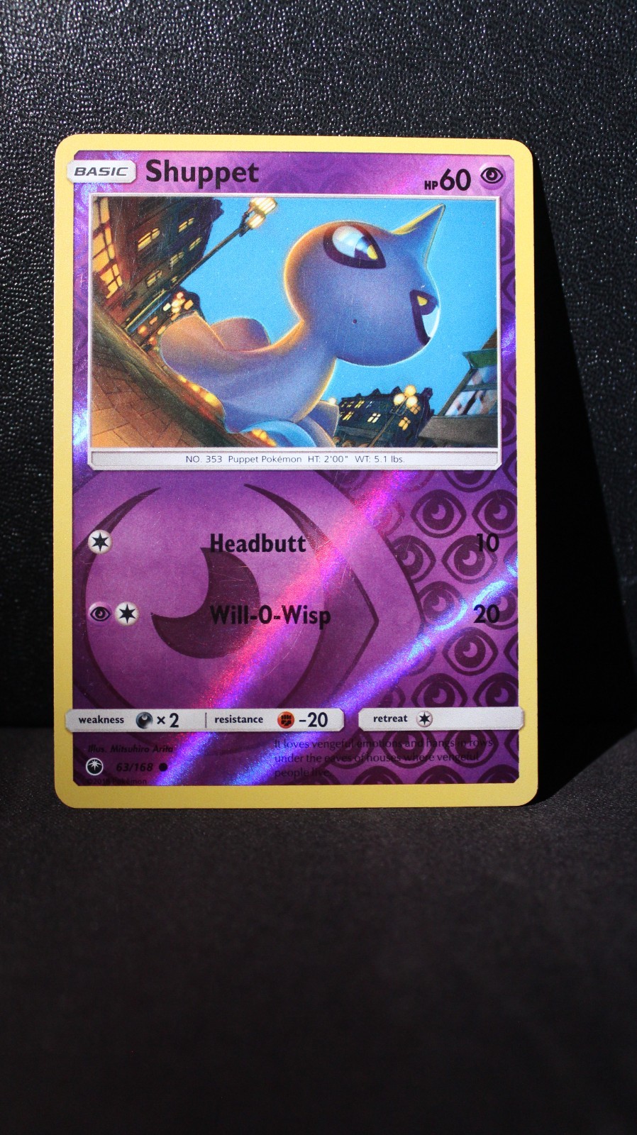 Pokemon TCG Shuppet 63/168 - Common - Reverse Holo Celestial Storm *DAMAGE*