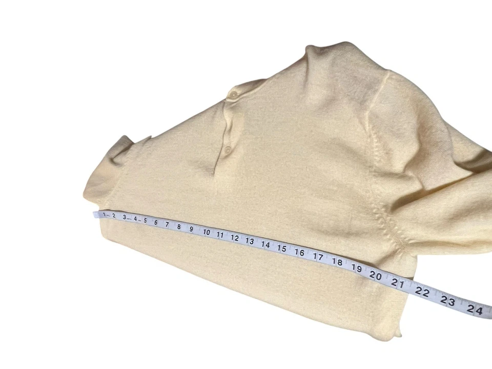 Suéter Polo Turnbury Extra Fino Lana Merino Grande Amarillo Para Hombre Cuello Foto 4 de 4